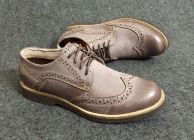 China OEM Oxford Style Men Business Casual Shoes , Genuine Leather Lace Up Derby Shoes for sale
