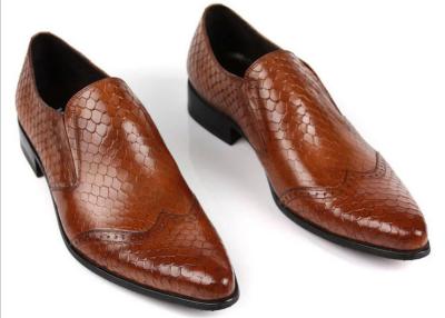 China Snake Skin Pattern Men Formal Dress Shoes Genuine Leather Men Luxury Shoes For Party for sale