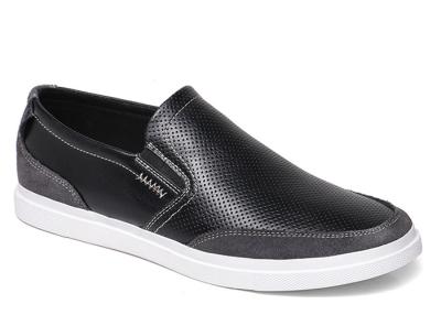 China Summer Handmade Mens Slip On Sneakers Hollow Out Mens Black Driving Loafers for sale