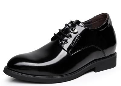 China Black Oxford Lace Up Elevator Men Shoes Solid Slip - On Branded Dress Shoes For Men for sale