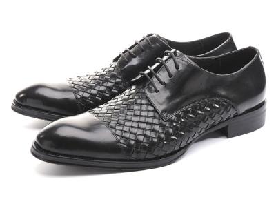 China Business BV Oxfords Mens Casual Dress Shoes , Mens Black Lace Up Shoes For Party for sale