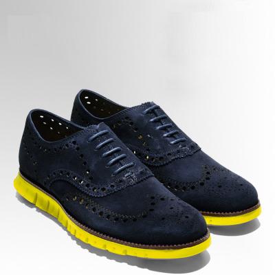 Chine Chaussures décontractées bleues pour hommes Chaussures légères en daim pour l'exercice en plein air à vendre