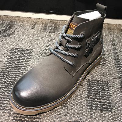 Китай Оригинальные мужские кожаные ботинки, коричневые ботинки в стиле Мартин для бизнеса. продается