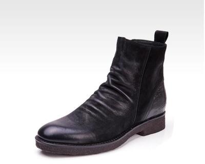 China Goodyear Welted Leather Boots , Retro Mens Brogue Chelsea Boots for sale