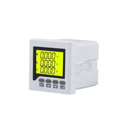 China 72*72mm Three Phase Smart True RMS Power Meter with RS485 Communication Port for sale