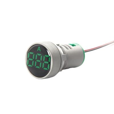 China New Design mini round led indicator ammeter light/lamp with digital led display for sale