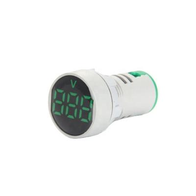 China small digital tube mini round led indicator light/lamp Voltmeter digital indicator signal light 20-500Vac for sale