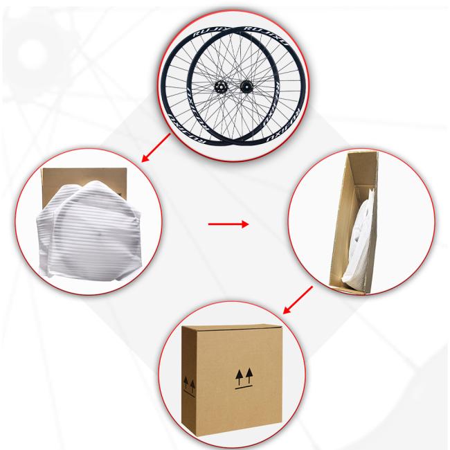 Package contents including spare spokes and rim tape