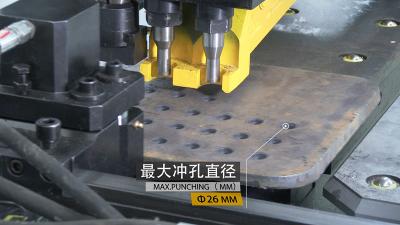 China Steel Structure CNC Hydraulic Plate Punching And Marking Machine Hole Diameter 26mm for sale