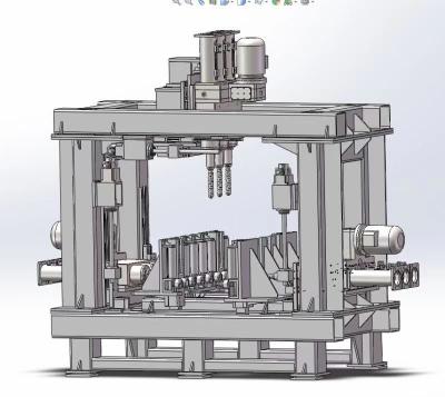 China Multi máquina de perfuração do feixe do CNC H do eixo para a construção de aço com eficiência alta da produção de nove cabeças da broca à venda
