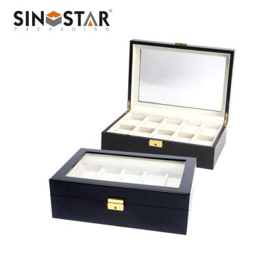 Chine Individual Compartments Wooden Watch Box for Organization Watch Protection à vendre