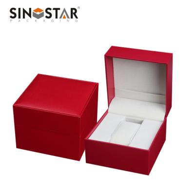 中国 Gift Single Watch Box with Snap Button Closure Type Scratch Resistant Features 販売のため