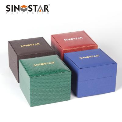 China Glossy Varnishing Plastic Watch Box with Custom Logo OEM Order Accepted for sale