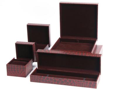 China Earring Bracelet  Mens Leather Jewelry Box Glossy Varnishing Surface For Presentation Gift for sale