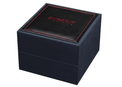 China Plastic + PU Bracelet Presentation Box , Inside White Velvet Gift Box For Wrist Watch for sale