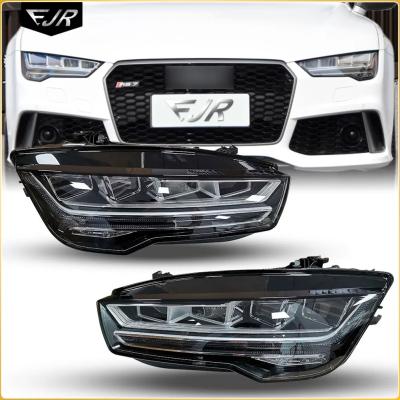 China Matrix Headlight Assembly For Audi A7 Modification 2011 To 2018 All LED Old To New Head Front Light Flow Light Steering for sale