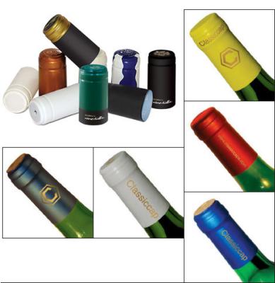 China Moisture Proof PVC Heat Shrink Cap UV Protection Plain / Printed Surface for sale