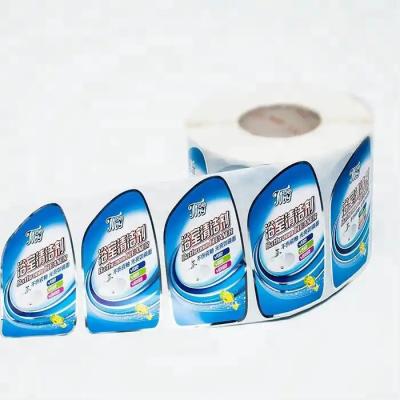 China Impresión de etiquetas adhesivas de botellas de productos, pegatinas adhesivas personalizadas, rollo de pegatinas de vinilo impermeables en venta