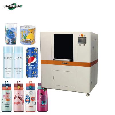 China Round UV Tumble Printer Aluminum Beverage Can Printing Machine Inkjet Printer For Plastic Bottle for sale
