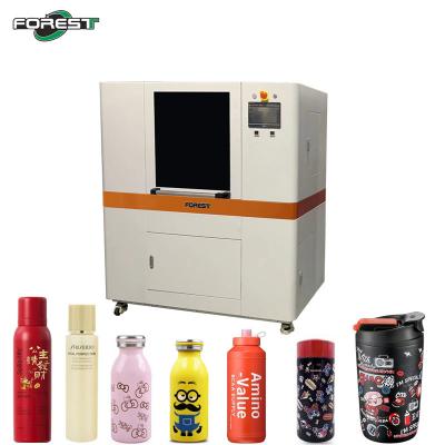 China Máquina de impresión digital de inyección de tinta impresora cilíndrica y cónica para botellas de vidrio plástico lata de aluminio en venta