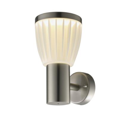 China Modern Polycarbonate Design IP54 Single Fold PC Lens Stainless Steel Garden Led External Wall Lamp for sale