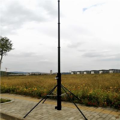 China Tripod Portable Hand Push Up 6M Antenna Telescopic Mast Light Weight Alu Mast Pole for sale