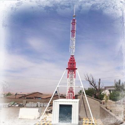 China Tripod battary Winch Up 45KG 30M Lattice Steel Towers for sale