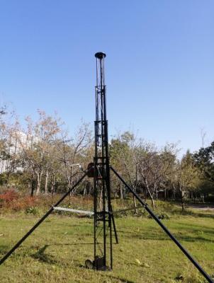 China 15m Light Weight Telescopic Crank Up Pully Guyed Cell Tower for sale