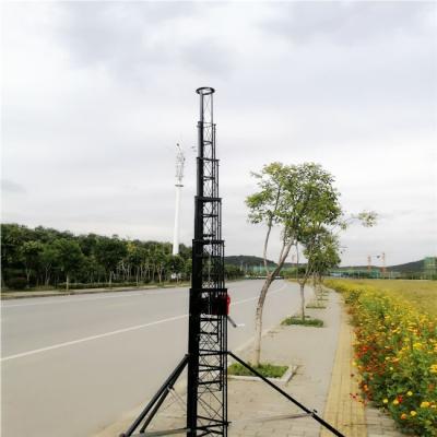 China Winch Up 9M Lightweight Ham Radio Mast Telescoping for sale