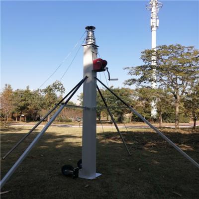 China 12m Adjustable 6063 Alu Alloy Tripod Telescopic Antenna Mast for sale