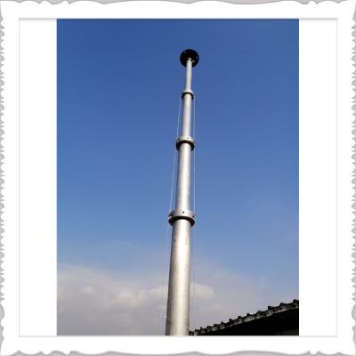 China Tripod Surveillance Camera 30FT 9M Telescoping Mast Pole for sale