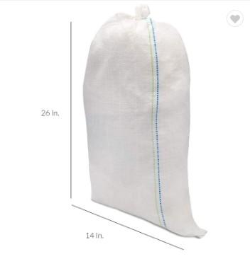 China Empty Woven Polypropylene Sand Bags Single Folded 26 Inch Length 14 Inch Width for sale