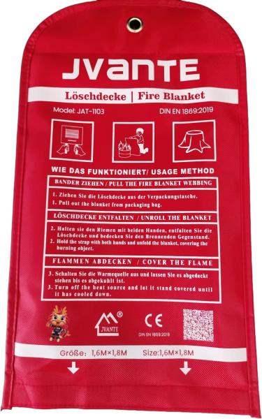 Quality OEM ODM 1.8m*1.8m Fire Extinguisher Blanket For Kitchen for sale