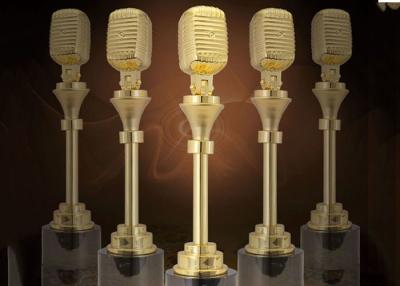 China Microphone Design Music Award Trophy For Musical Competition Custom Service Available for sale