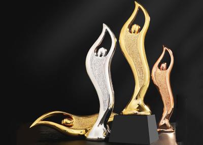 China Epoxy Resin Trophies And Awards Gold / Silver / Copper Plated Type Optional for sale
