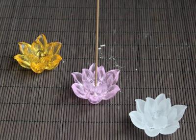 China Lotus Flower Design Home Decorations Crafts Incense Burner Three Colors Optional for sale