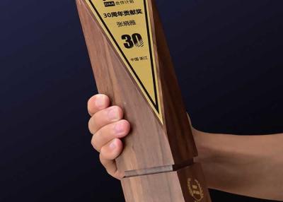 China Solid Wooden Shield Plaque Lightweight Agent / Employee Awards At Year End Party for sale