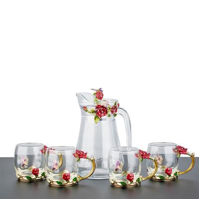 China Decorating 370ml Enamel Coffee Cup Gifts For Wedding Anniversary for sale
