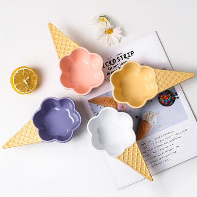 China El postre de cerámica creativo rueda forma del helado para los bocados desayuna en venta