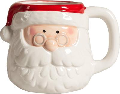 China 3D Santa Claus Ceramic Anniversary Gift Mug para o OEM do presente do Natal à venda