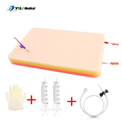 China Silicone Venipuncture Practice Pad Skin Color IV Practice Pad For Medical Students Nurse for sale