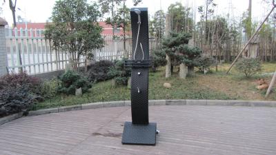 China Black Strong Rattan Wicker Shower , Outdoor Beach Cane Shower for sale