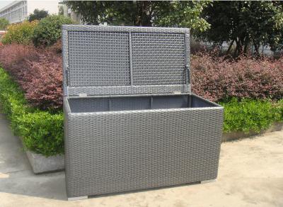 China Grey Resin Wicker Storage Box for sale