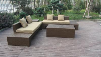 China Plastic Rattan Furniture Soft Set With 100x100x70cm Middle Sofa for sale