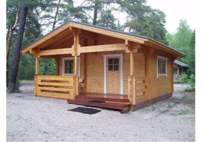 China Light Weight Outdoor Wooden House Waterproof For Beach With 650*580cm Size for sale