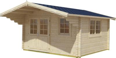 China Durable Outdoor Wooden House Anti-Corrosive With Roofing And Flooring for sale