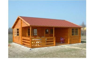 China Environmental Friendly Outdoor Wooden House 800*700cm With 2 Bedrooms for sale