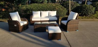 China KD Furniture Rattan Outdoor Sofa Set Adjustable Back Rest Single Sofa for sale