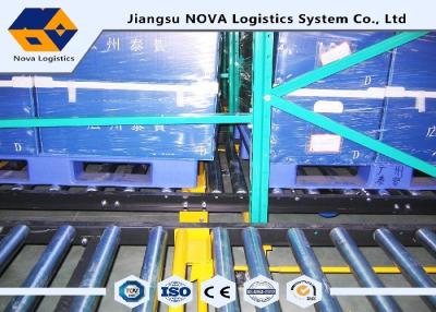 China Easy Assembly Gravity Pallet Racking Space Saving With Roller Track Movement for sale