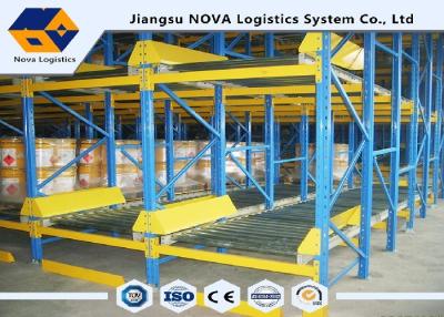 China Q235B Pre Galvanized Gravity Pallet Racking System For Logistic Warehouse for sale